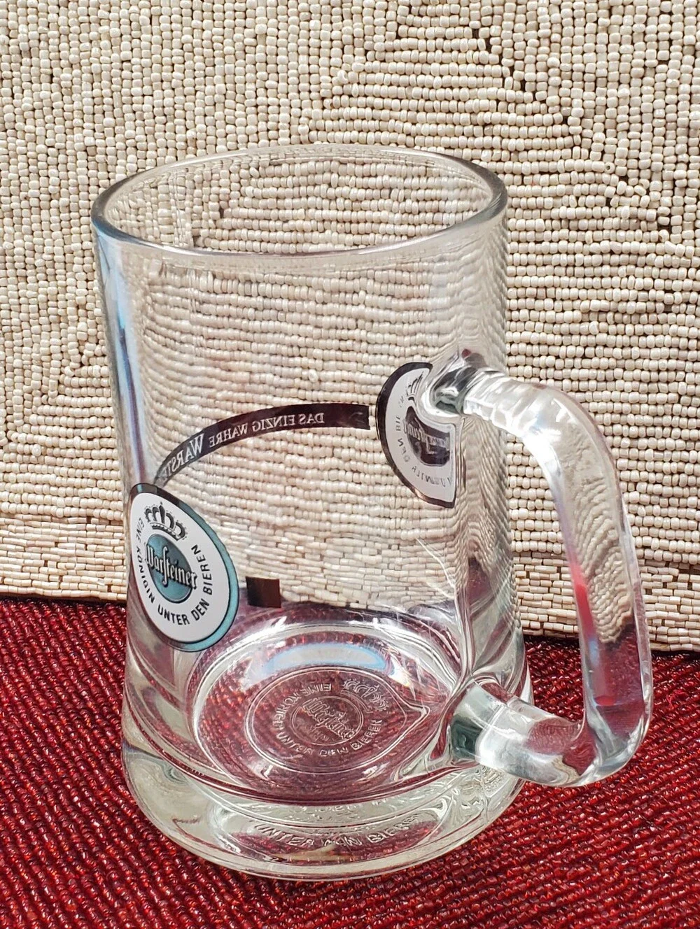 Authentic collectible Warsteiner glass beer mug 0.5l / 18 ounces (C21)